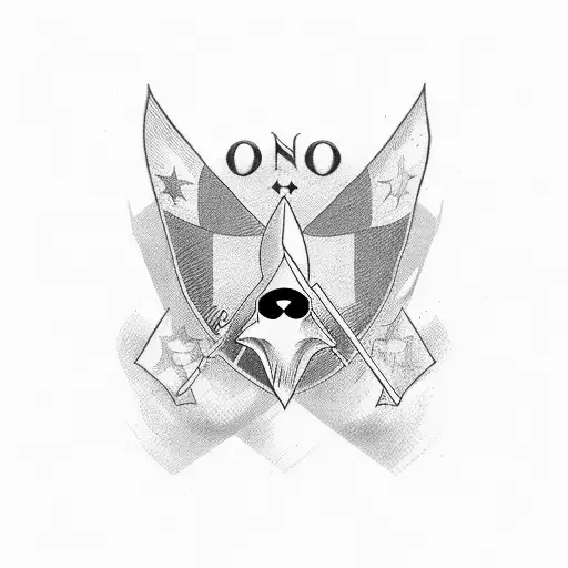 The Word Otano Vertically With A Dominican Flag In The T