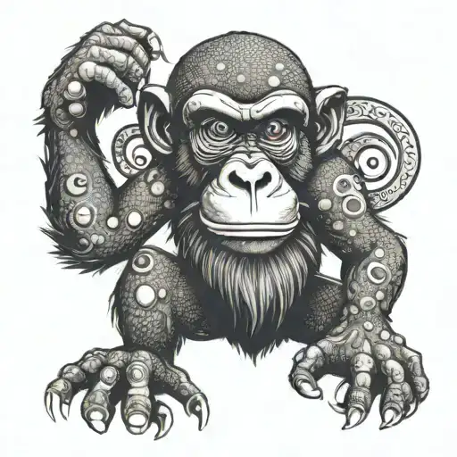 A Monkey In Mortal Combat Style