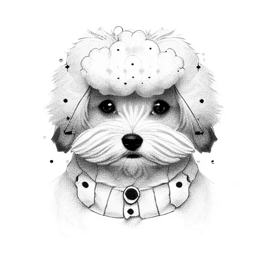 Dog Fluffy Ears Paw Dainty