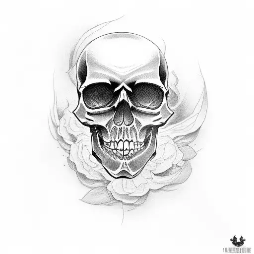 Black Skull Tattoo Leg Sleeve