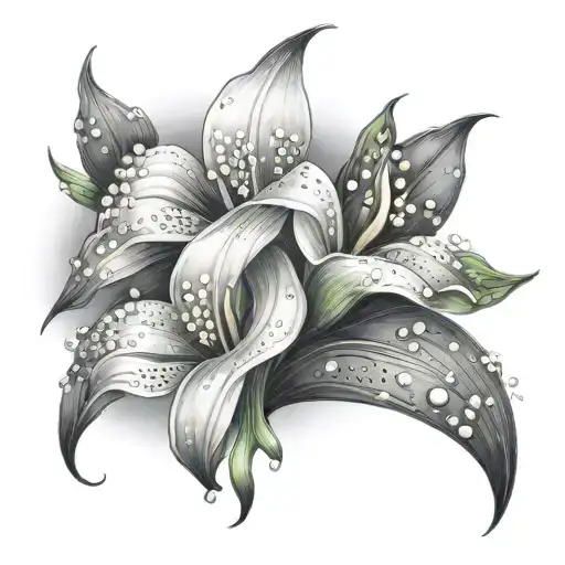 A Psychic-inspired Design With A Lily Of The Valley And Calla Lilies