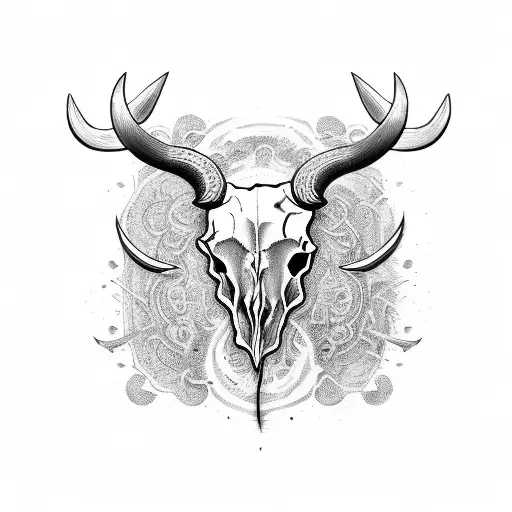 Bull Skull With Glasses