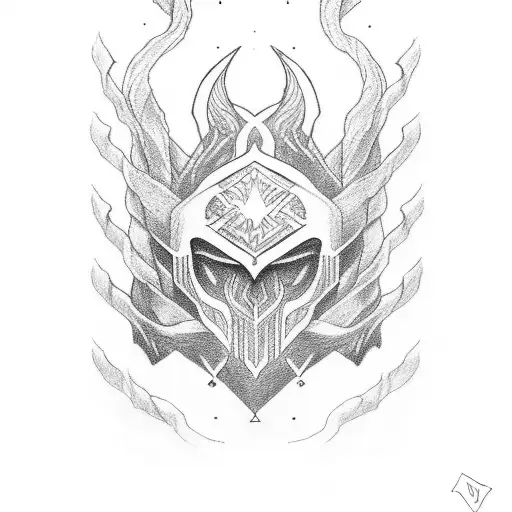 Very Simple Elden Ring Themed Tattoo Using Only Black Lines