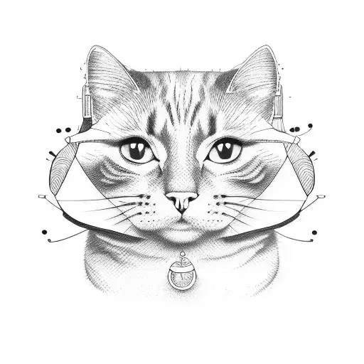 Minimalist Cat Streichinstrumente