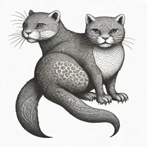 Cat Otter Creature Full Body