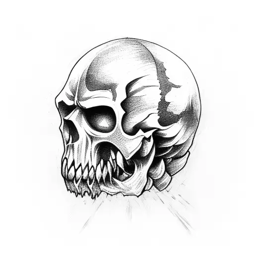 Attack On Titan Sword With Titan Skull