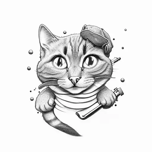 Smurf Cat Whit Ak 47