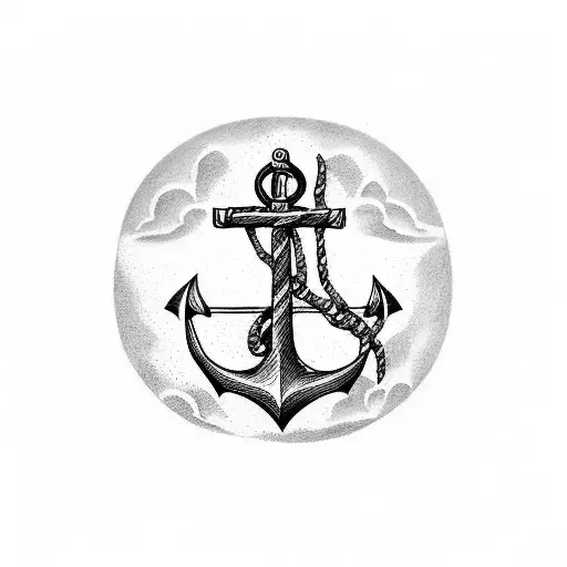 Anchor With Whale Tail