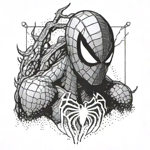 Spiderman And Venom Half And Half