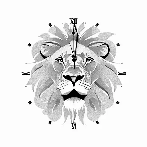 Lion Clock Time
