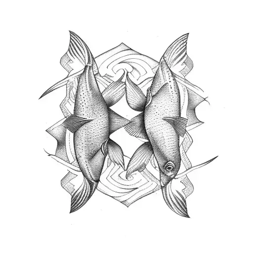 Double Fish And Arrow