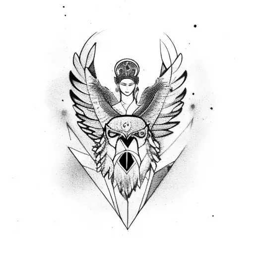 A Hawk And Aries Mix Half God Half Animal That Shows Respect