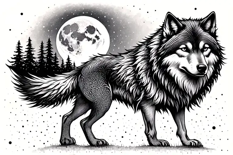 Dark Forest Wolf Moon