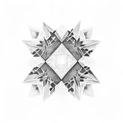 Abstract Geometric Design Inspired By Traditional Japanese Origami