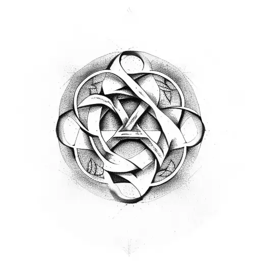 Olive Tree Triquetra Circle