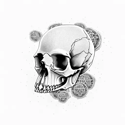 A Skull Surrounded By Intricate Hvac Machinery