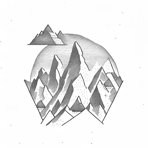 A Mountain Range Made Of Books With A Figure Reading At The Peak Overlooking A City Skyline