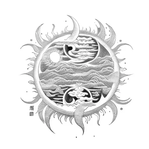 Sun And Moon Yin And Yang T
