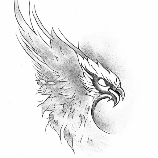 Phoenix With Fire Hill And A Girlfriend