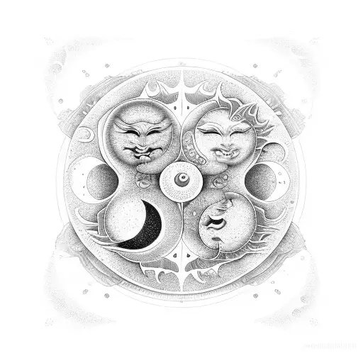 Sun And Moon Yin And Yang