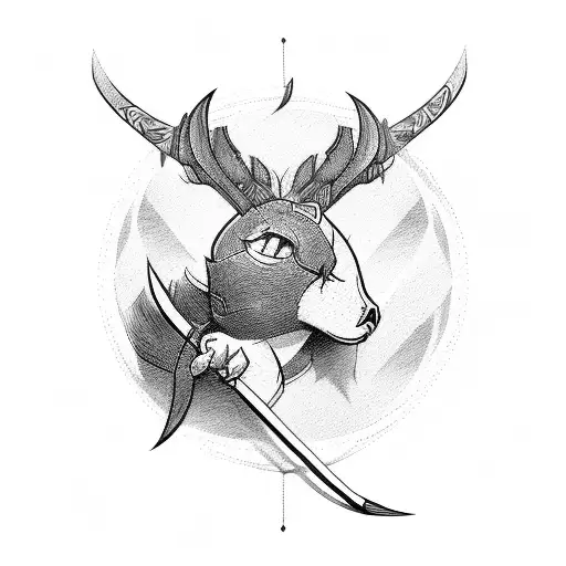 Bow With Arrow And Quicer