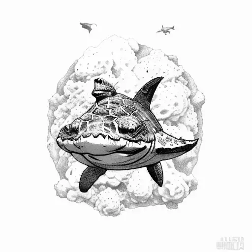 Volcano Turtles Shark Bord Island