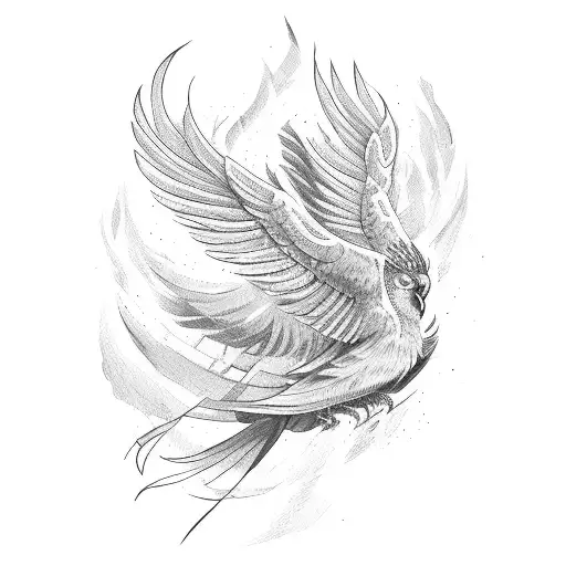 Phoenix Bird And Girl