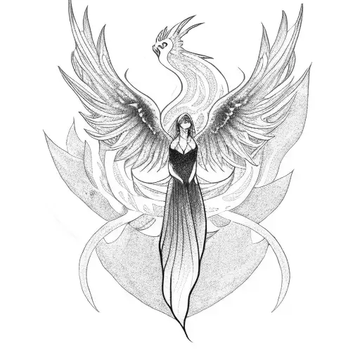 A Girl Inside A Phoenix Bird