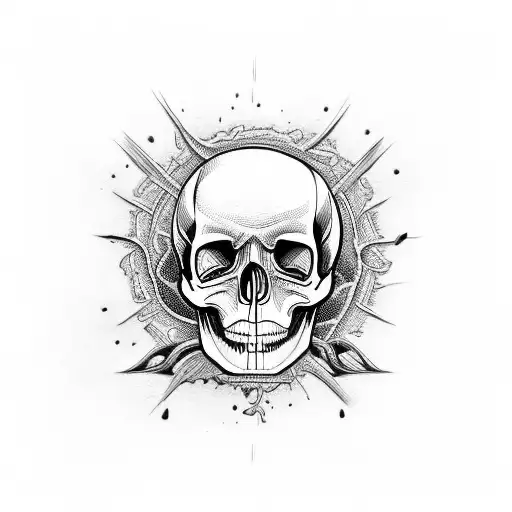 Realistic Skull Darkart