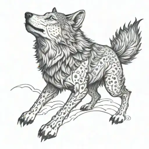 Strength And Resilience Symbolized By The Wolf In Moments Of Struggle And Triumph