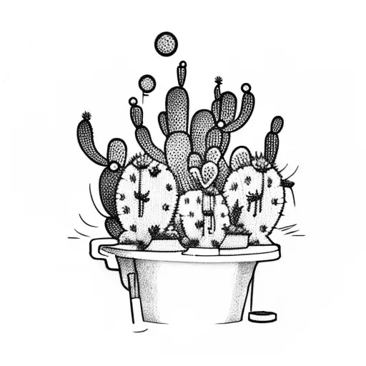 Cactus Made Out Of Cake Smoking A Cigarette