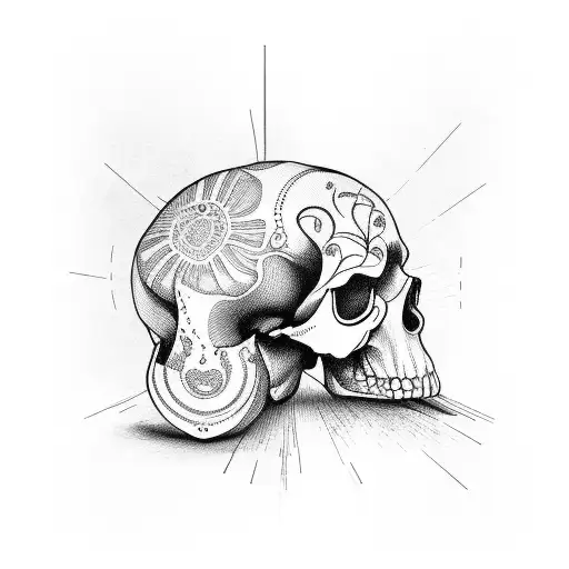 Circuit Traces Skull