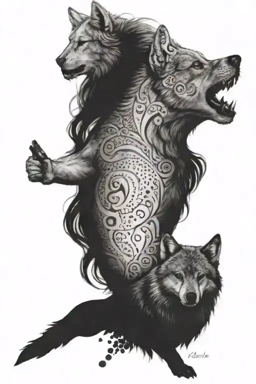 She-wulf With Two Kids Names