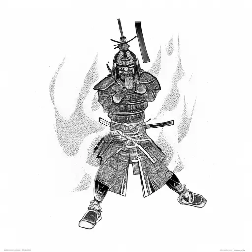 Samurai Handing Tanto To Another Samurai Who Is Kneeled