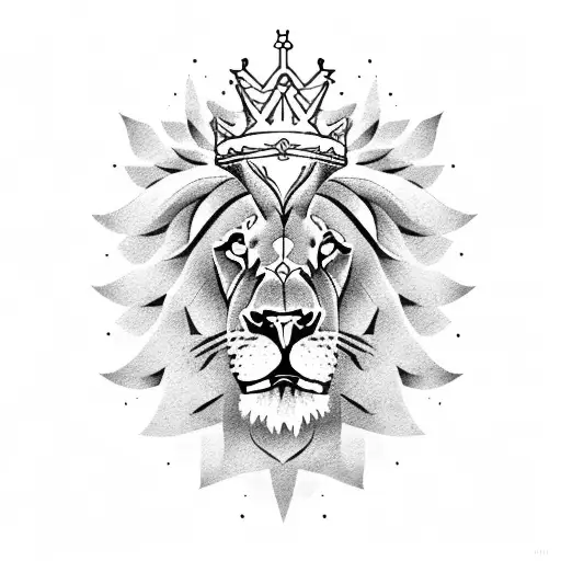 Lion With A Crown Holding A Clock