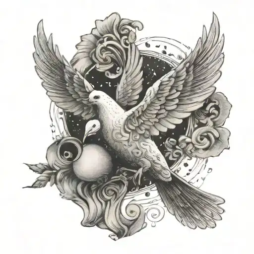 A Dove Carrying A Scroll With A Message From Your Grandma