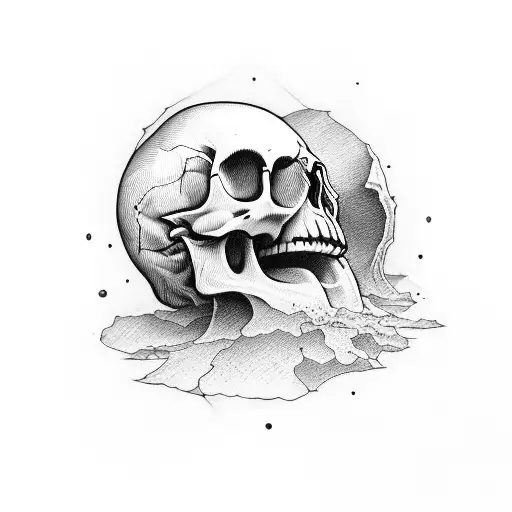 Skull And Chrisantemus