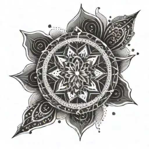 Strong And Confident With Mandala And Space Elements