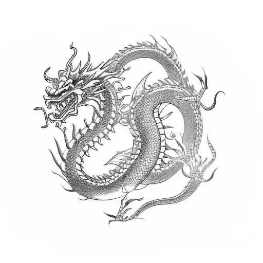 Chinese Dragon For Leg