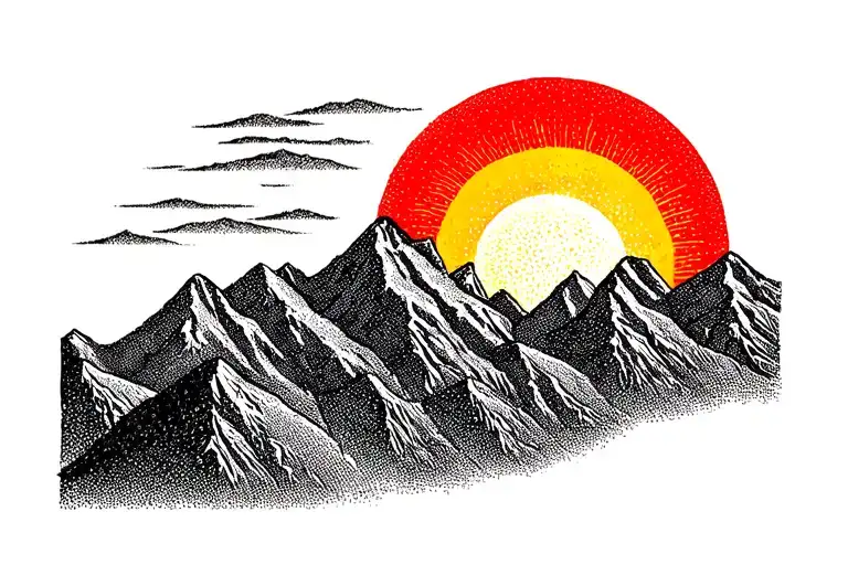 Filipino Sun Rising In Mountains Inside