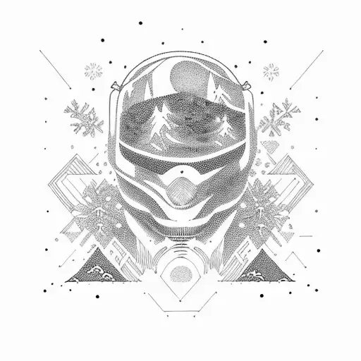 Create A Snowboarder Riding Lines Of Code Down A Mountain