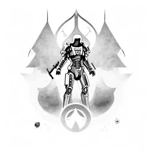 The Reaper Invasion With Commander Shepard Standing Defiantly