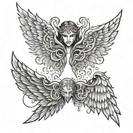 Devil And Angel Wings
