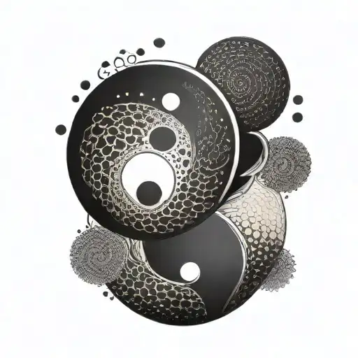 Tow Hearts That Makes Yin Yang Symbol