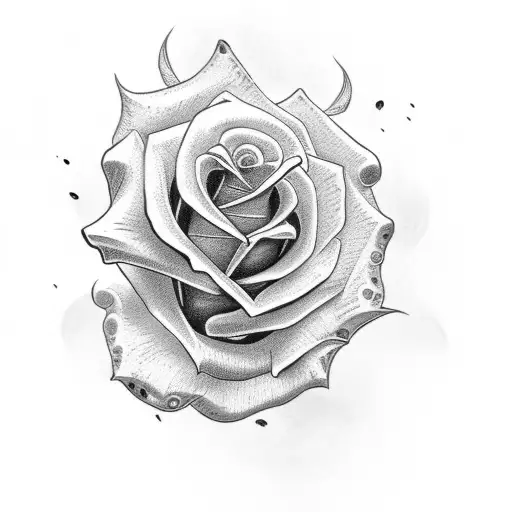 Rose But Instead Of A Flower Have A Skull