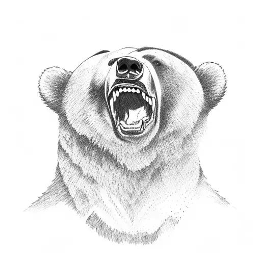 Bear Shouting In A Bear Paw