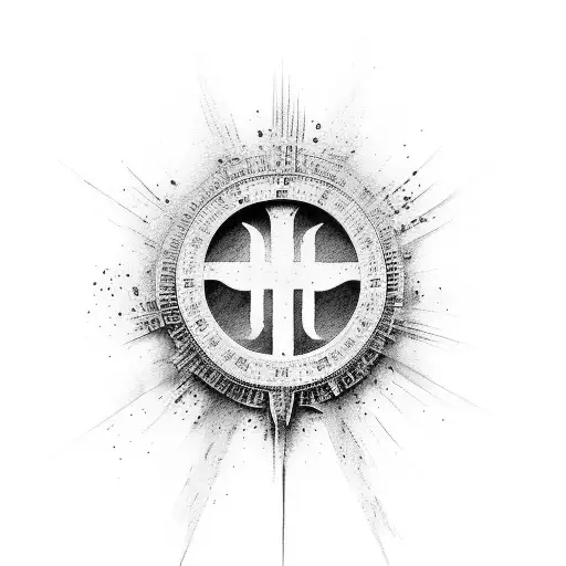 Roman Numeral 7 Splatter Art