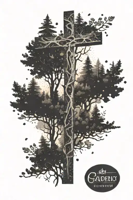 A Cross In A Forest