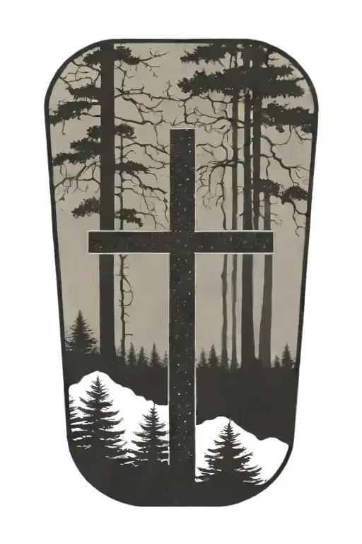 A Cross In A Forest