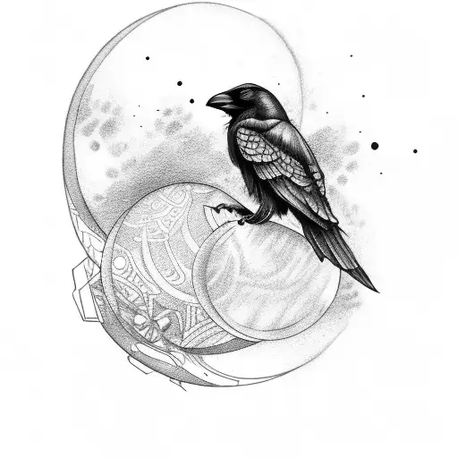 Crow Sitting On Lantern